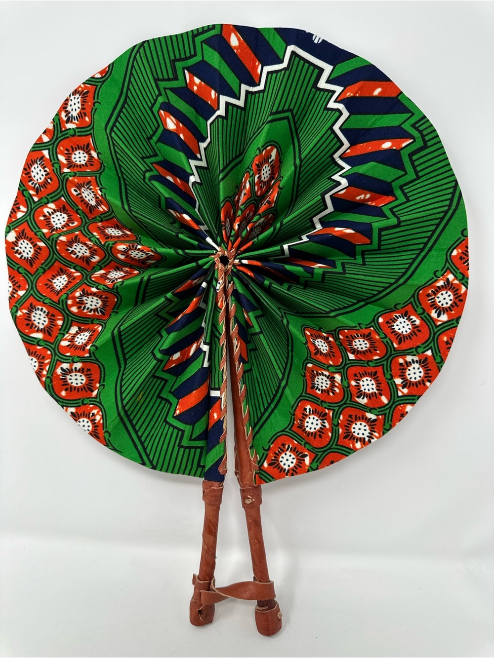 Ankara African Print Hand fan, Handheld Summer Fashion Foldable Women Hand fan